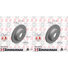 2 dischi freno Zimmermann Sport 298 mm forati posteriori adatti per Alpina B10 BM