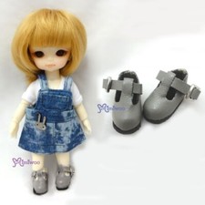 SBB002GRY Mimiwoo 2,2 cm Maryjane scarpe GRIGIO misura bambola Middie Blythe Obitsu 11 cm
