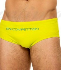 SLIP UOMO TG. L PISCINA MARE VERDE Acido/Lime COSTUME SCUBA RAGAZZO NUOVO SNI