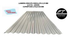 LAMIERA ONDULATA ZINCATA PER COPERTURA SPESSORE 0,25 MM  MISURA 2000MM X 900 MM