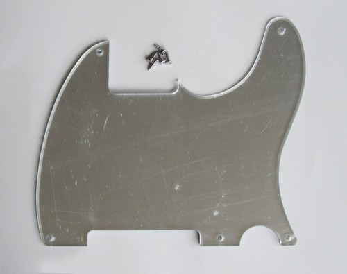 Silver mirror hole pickguard - silver, 5