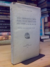 SULLA ORIGINALITA' E L'