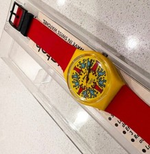 Orologio Swatch 1985 di Keith Haring Modele Avec Personnages Ltd Numb. Mai indossato