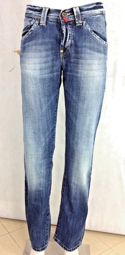 Jeans pantalone met bore d316 - jeans,