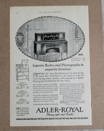 Adler royal fonografo - fonografo, radio