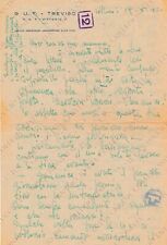 1942 GUF TREVISO Ufficio Assistenza Universitari alle armi NUF Vittorio Veneto