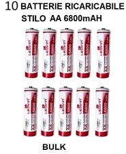 10 Batterie Ricaricabili AA Alta Capacità Pile Ricaricabili Stilo 6800mAH 