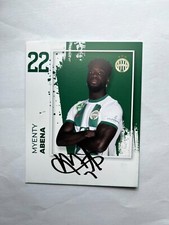 Autografo MYENTY ABENA-Ferencvaros Budapest-22 Cappellini SURINAME-Utrecht-Ak firmata