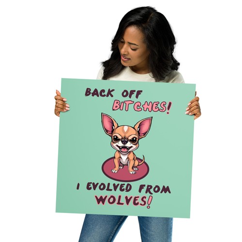 Chihuahua wolf poster - "chihuahua, cute