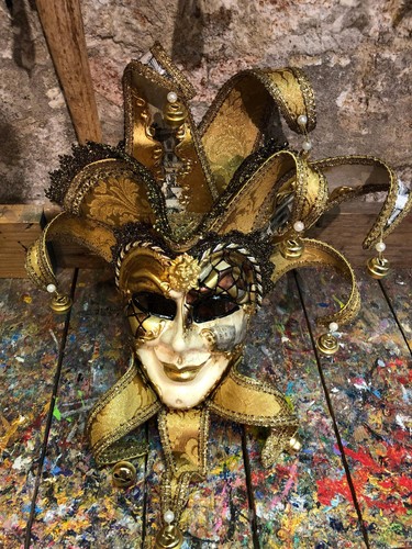 Maschera giullare fatta mano - fatta, a