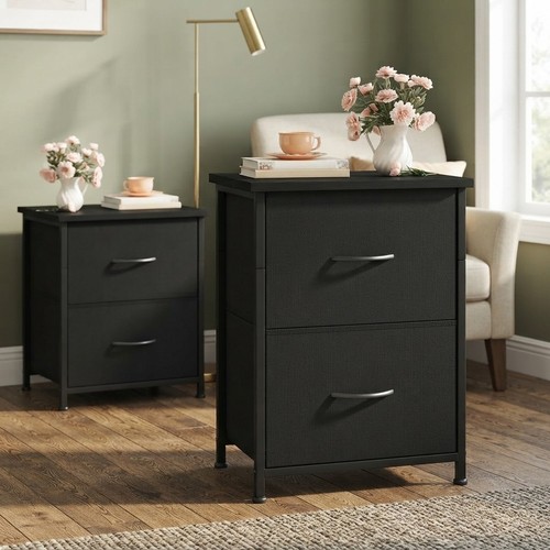 Set comodini nero compatto - ,