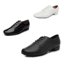 Scarpe da ballo adulto uomo bambini ragazzo sala da ballo latino salsa tango tacco nero bianco