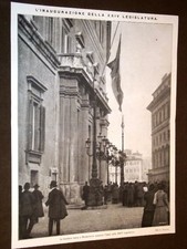 Roma nel 1913 Inaugurazione della XXIV Legislatura Bandiera issata Montecitorio