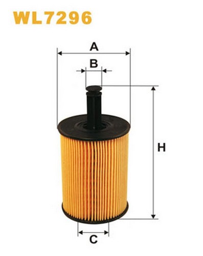 Wl7296 filtro olio per audi - wl7296, a4