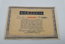 Longines Rare Vintage Warranty Blank 13ZN - 30Ch - 5824 Etc Year 1940-50's Good