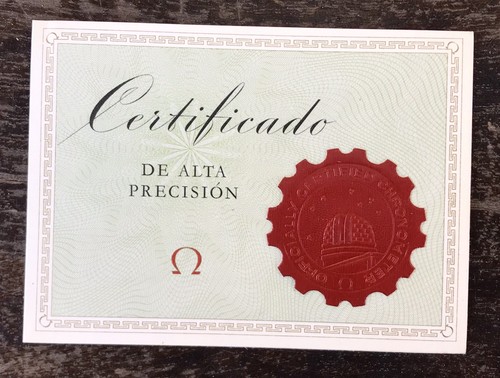 Omega 1965 guarantee - 1965,