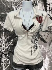 Polo donna grafica cuore