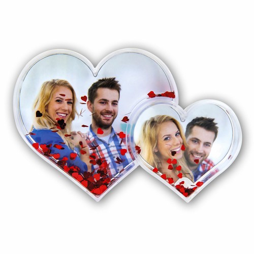 Shake frame double heart cod - double,