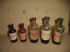 LOTTO 5 ANTICHE BOCCETTE VETRO VERNICI COLORI PARAMATTI (TORINO) - ANNI '20-30