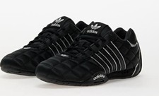 UK 9 Adidas Originals Donna Adi Racer LO Scarpe da Ginnastica Core Nero/Argento Metallizzato