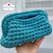 Borsa Clutch Fatta A Mano Verde