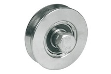 2pz Ruote per cancelli gola a V in acciaio con 2 cuscinetti a sfera - IBFM 362