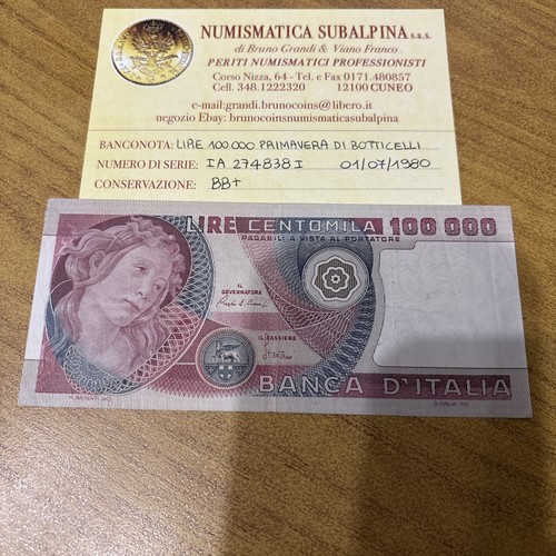 Banconota lire 100000 - banconota,