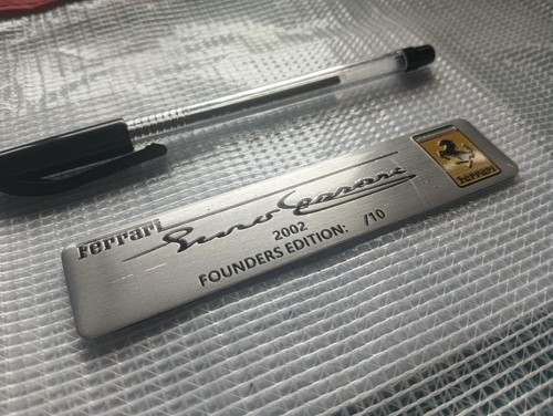 Ferrari emblem plate - ferrari, aluminum
