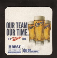 Sottobicchiere birra Miller Lite La nostra squadra, il nostro tempo 2013