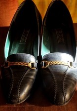 Scarpe Gucci donna in pelle di vitello e cuoio vintage anni 80