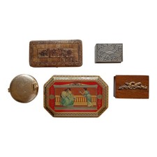 *HH* Lotto 5 Scatole Vintage Scatoline Portagioie Scatola Liberty Vittoriana Box