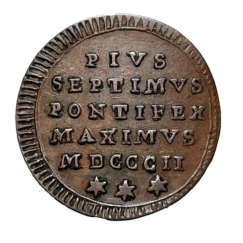 Pio vii quattrino 1802 - vii,