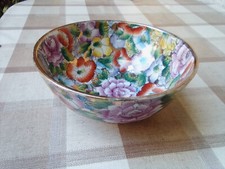 Grande CIOTOLA CINESE DECORO FLOREALE MULTICOLORE- Vintage