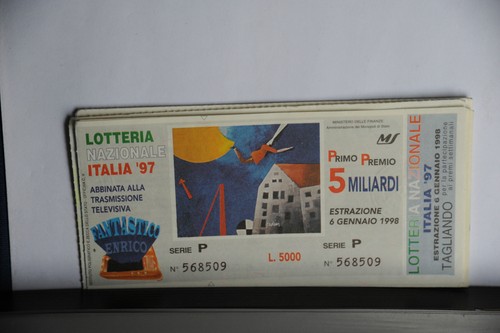 Biglietto lotteria nazionale - biglietto,
