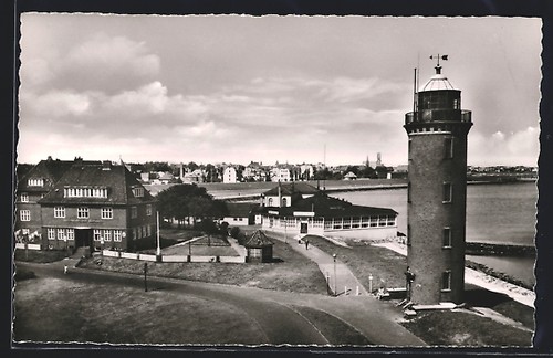Cuxhaven faro con padiglione - cuxhaven,,