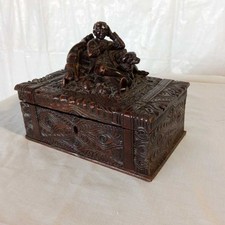 Scatola legno intagliato con - scatola,
