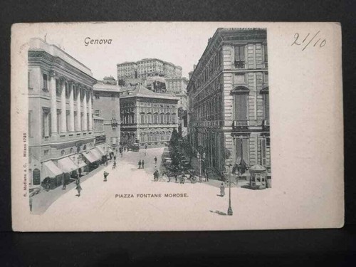 Cartolina genova piazza - genova,