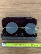 Antichi occhiali da vista stile vittoriano montatura in filo metallico in Box