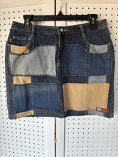 Gonna patchwork vintage pelle