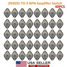 40x 2N3055 TO-3 NPN Amplificatore Interruttore Transistor Audio Potenza Custodia Metallo 15A USA