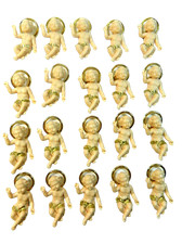 Gesù Bambino Cm 4,5 Busta 100 Pezzi Bimbo Bambinello Natività Pastori Presepe