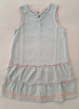 BENETTON Vestito vestitino velluto costine gonna azzurro bimba bambina 2 3 anni