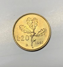 ITALIA REPUBBLICA 20 LIRE 1981
