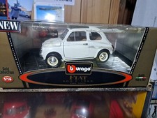 FIAT 500 F Bianca - 1/16 1/18 Burago Bburago Leggere Descrizione 