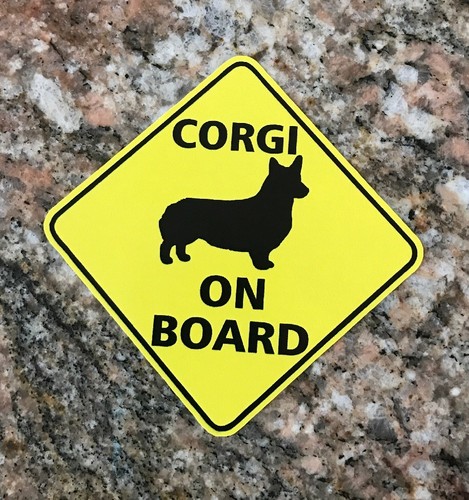 Adesivo corgi - corgi, bordo