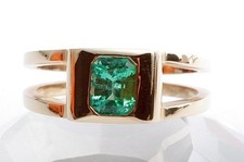 Anello smeraldo 0,78 ct 750