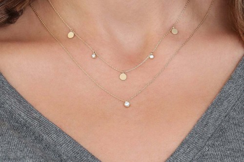 Collana due diamanti collier - , 3