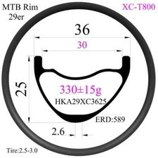 Cerchio bici MTB asimmetrico