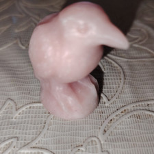 Collezione animali in pietra Corvo in quarzo rosa