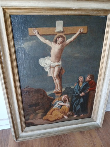 Crocifissione quadro olio - quadro, ad